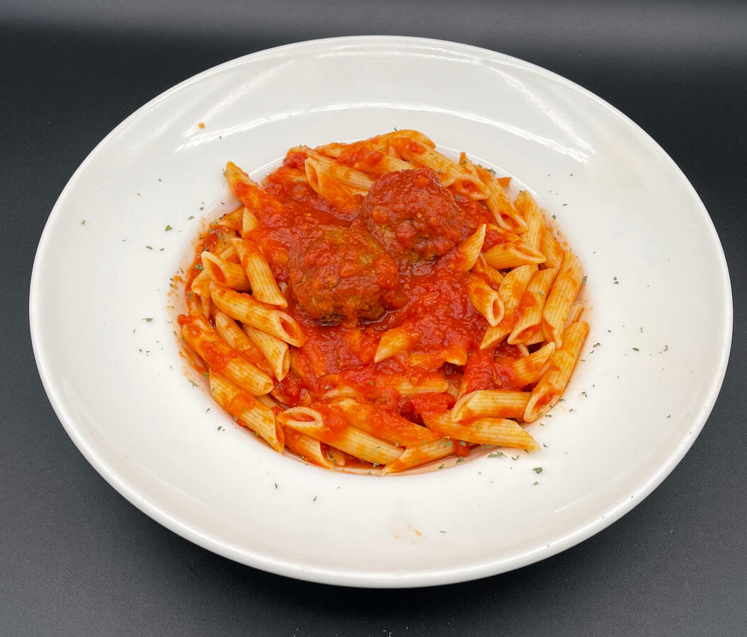 pasta and meatballs